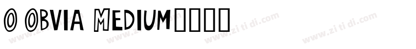 O Obvia Medium字体转换